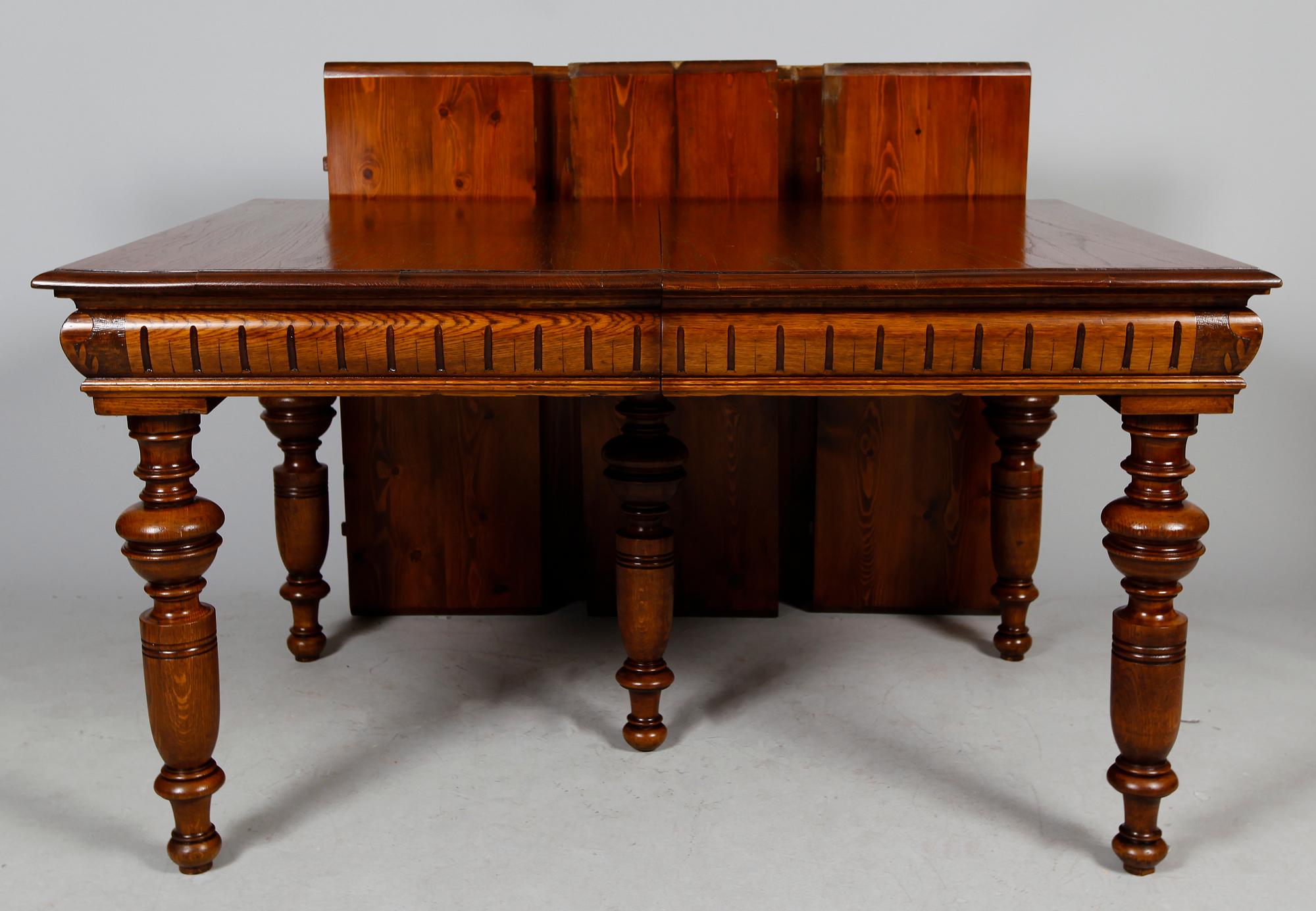 MATSSALSBORD, ek, nyrenässans, sent 1800-tal.