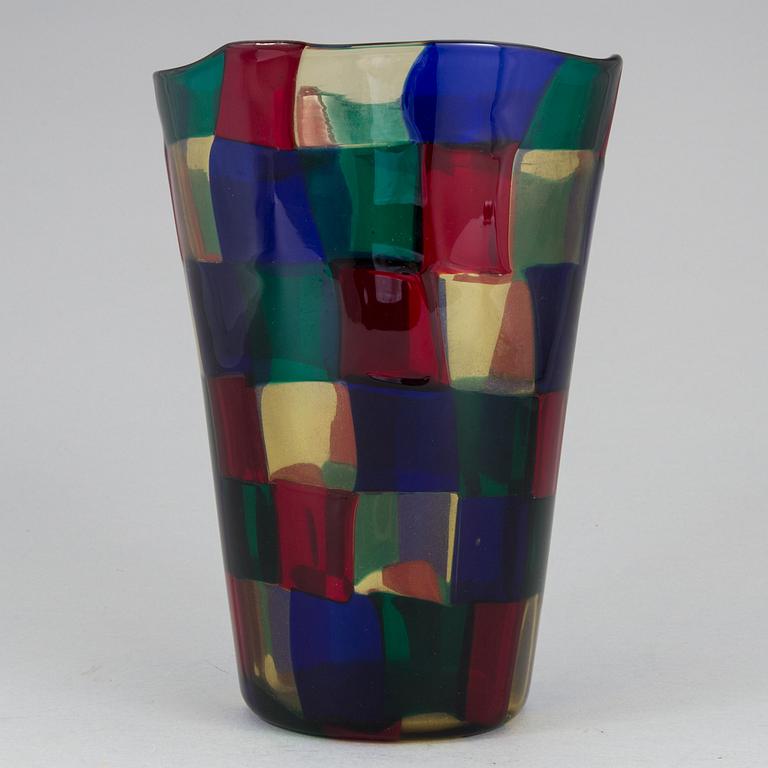 A Fulvio Bianconi "Pezzato" vase, Venini 1998.