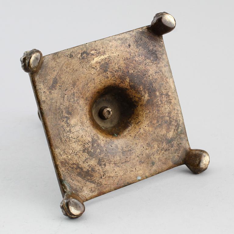 LJUSSTAKE, mässing, 1600-tal.