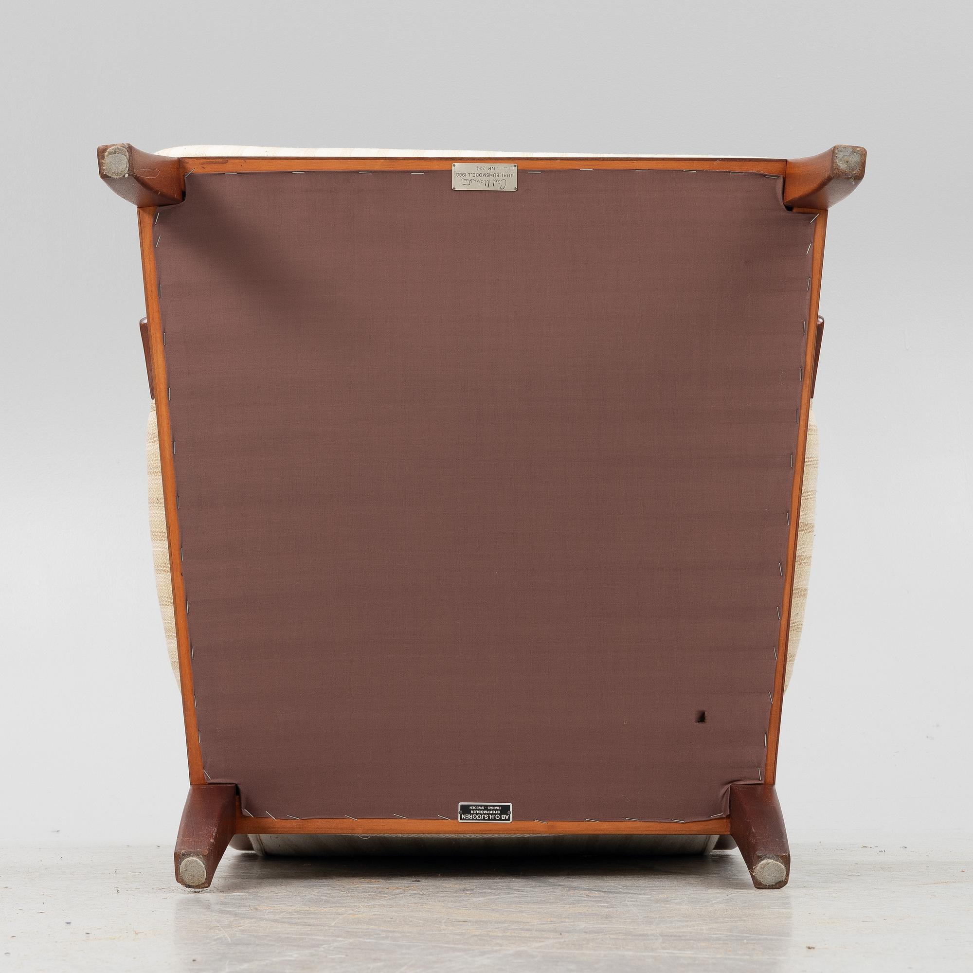 Carl Malmsten, armchair, "The Housefather", OH Sjögren 1988.