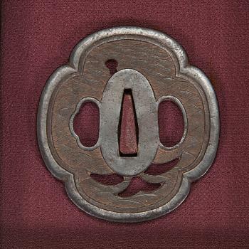Tsuba, 3 st, Japan, Edo.