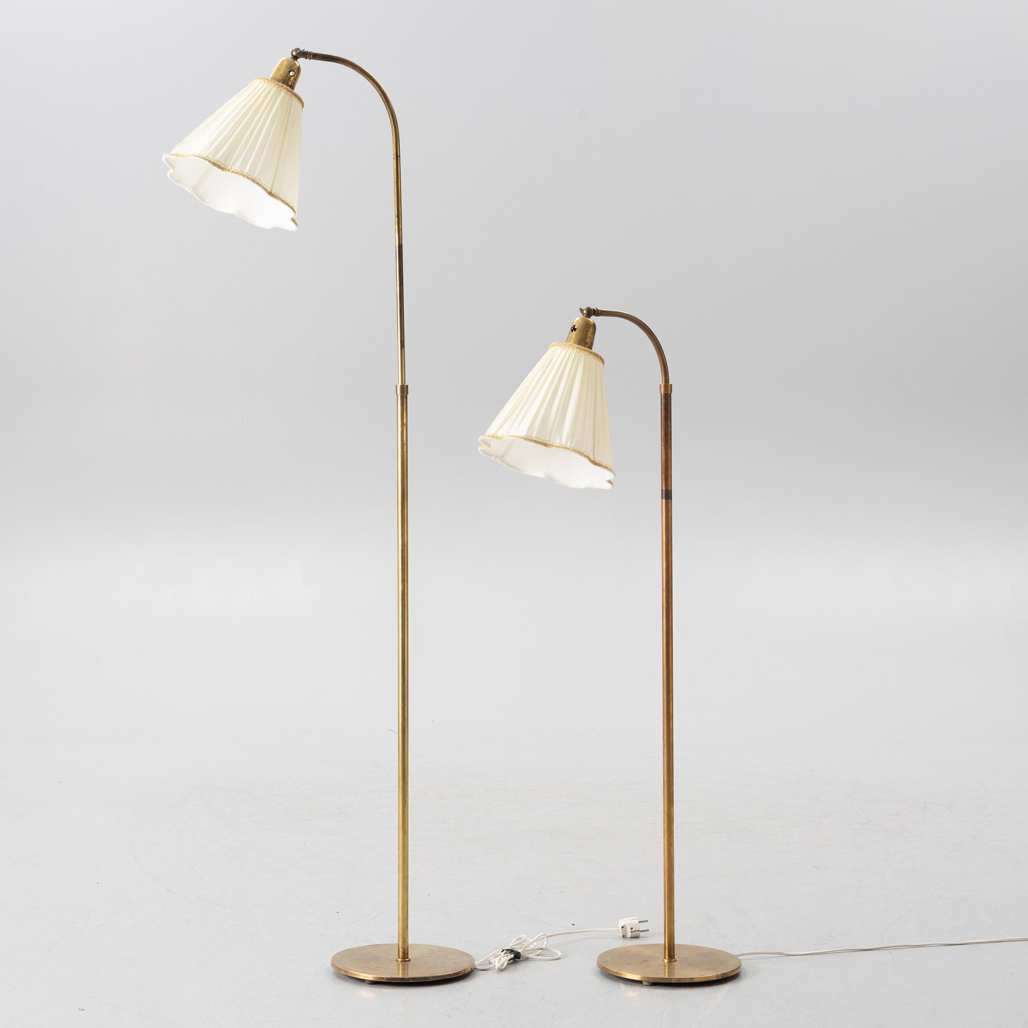 Golvlampor, ett par, 1900-talets mitt.