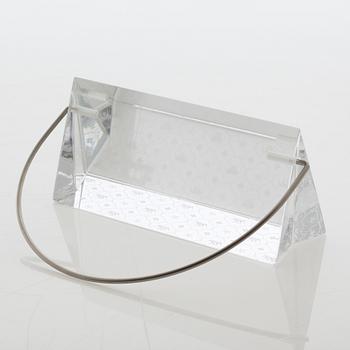 A glass sculpture, signed and dated 2010.