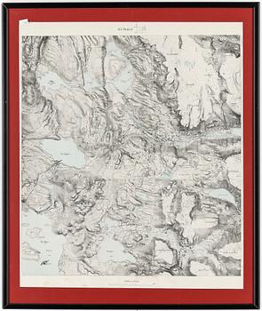 KARTOR, 2 stycken, över Åre och Duved, 1900-tal.