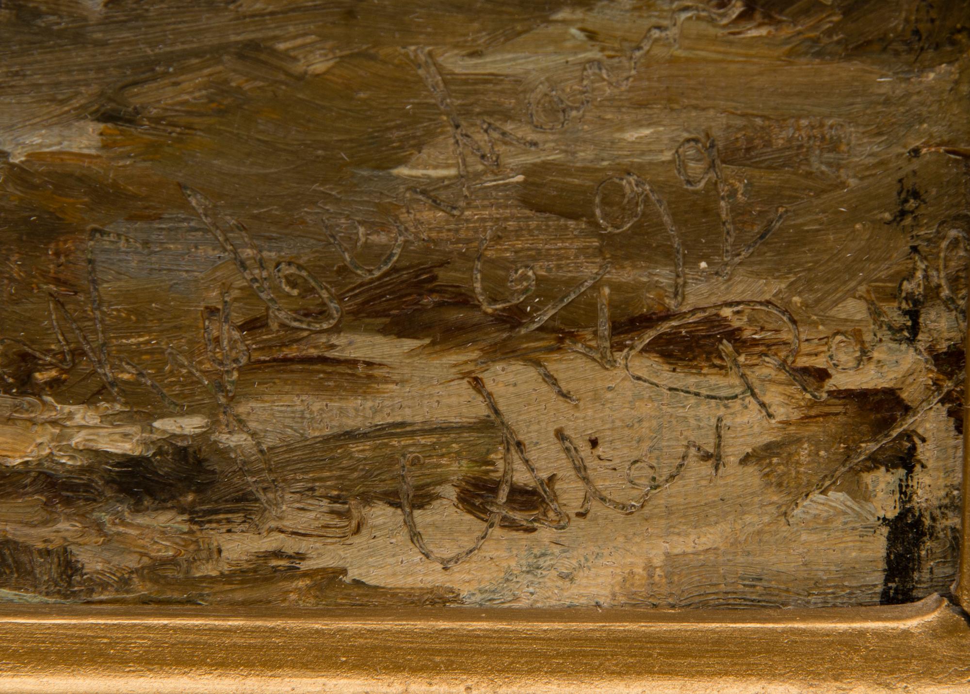 ALEX RAPP, Oil on panel, signed and dated a tergo 1892.