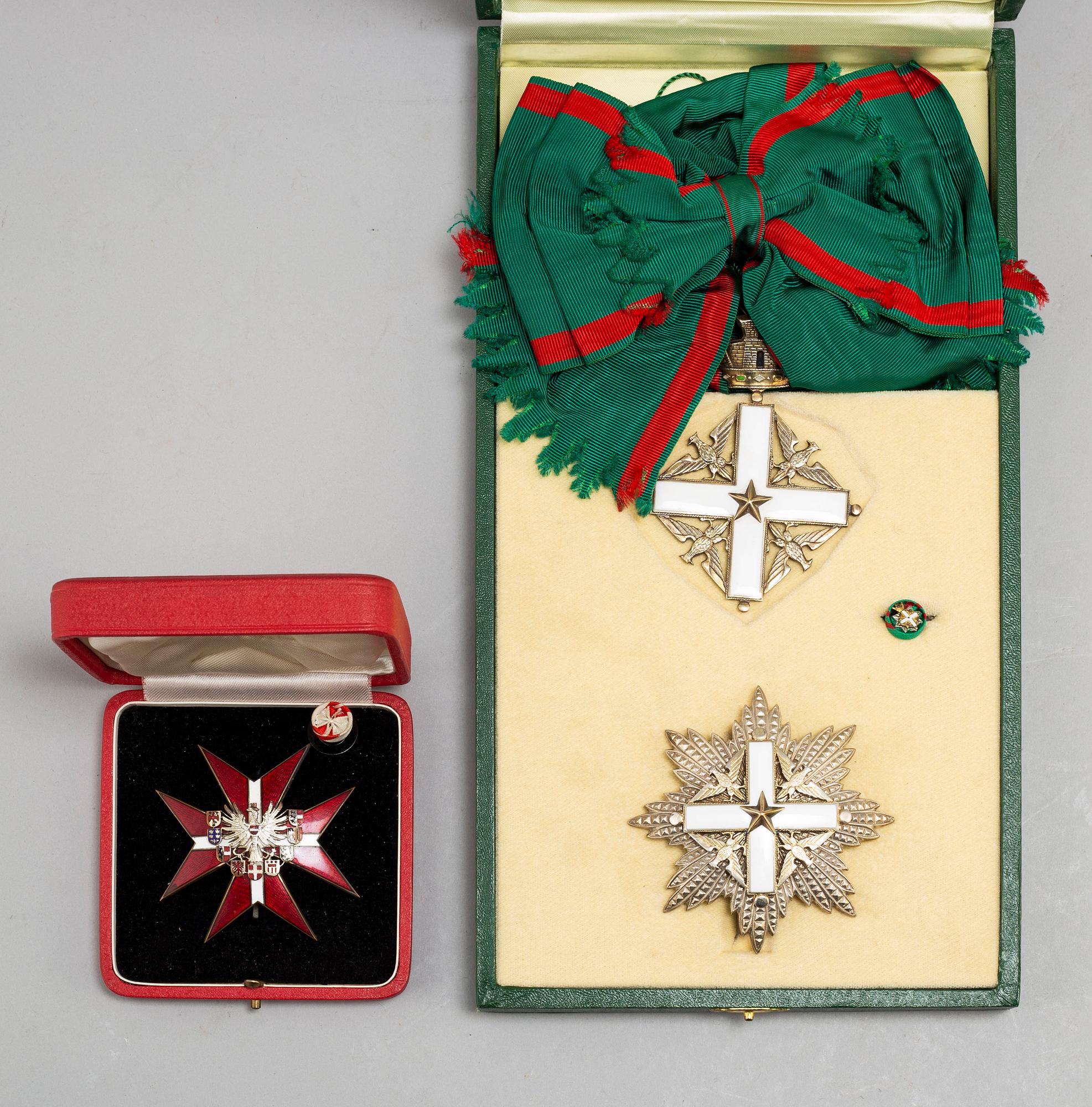 Order of Merit, Italian republic and Order of Merit Austrian republic.