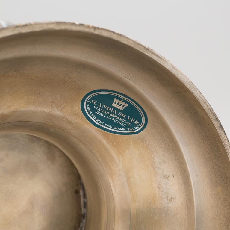 A silver plated champagne cooler, Scandia silver.