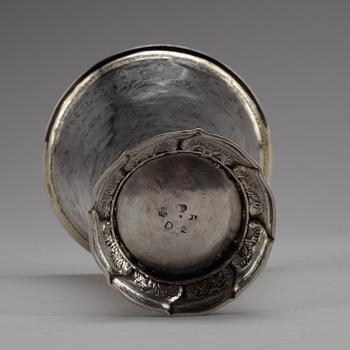 BÄGARE, silver, Johan Leffler, Falun, 1786. Vikt 313 g.