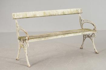 TRÄDGÅRDSBÄNK, gjutjärn, omkring 1900.