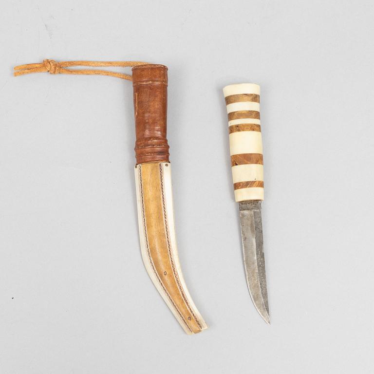 Sune Enoksson, reindeer horn knife, signed.