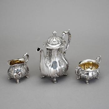 SERVIS, 3 delar, silver, med svenska importstämplar. Vikt ca 1130 g.