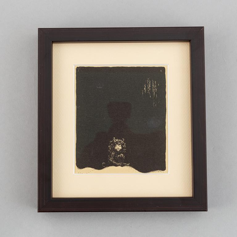 John Bauer, lithopgraph, from "Troll", 1915. Signed JB in the print.