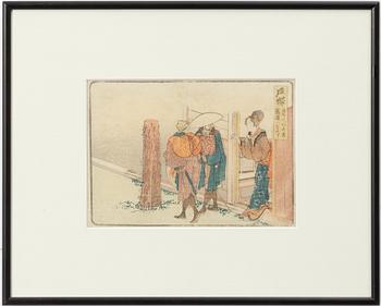 Katsushika Hokusai, "Totsuka" station no 6.