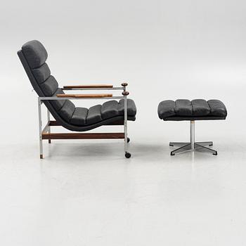 Eric Merthen, a 'Kronfåtöljen' easy chair with footrest, AB Dahléns Fåtöljindustri, Dalum, the model designed 1967.