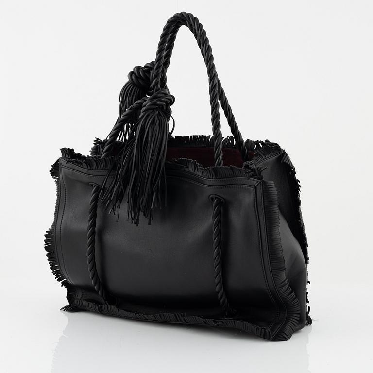 Valentino Garavani, "The Rope Large Fringe Leather Tote Bag".