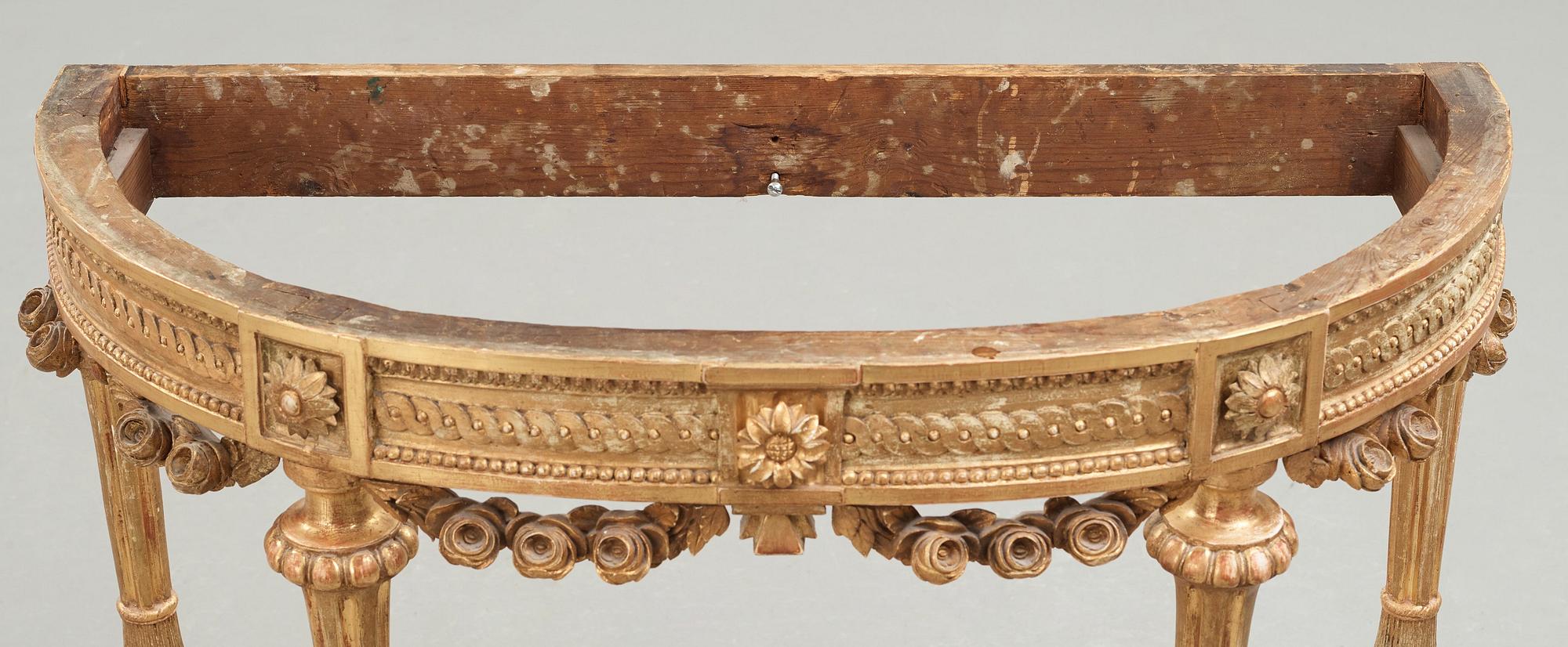 KONSOLBORD, Stockholmsarbete 1700-talets slut, Gustavianskt.