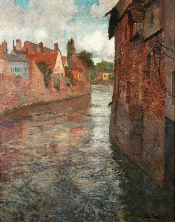 Frits Thaulow, Old houses at Somme in Abbéville.