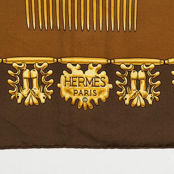 Hermès, two twill silk scarves.