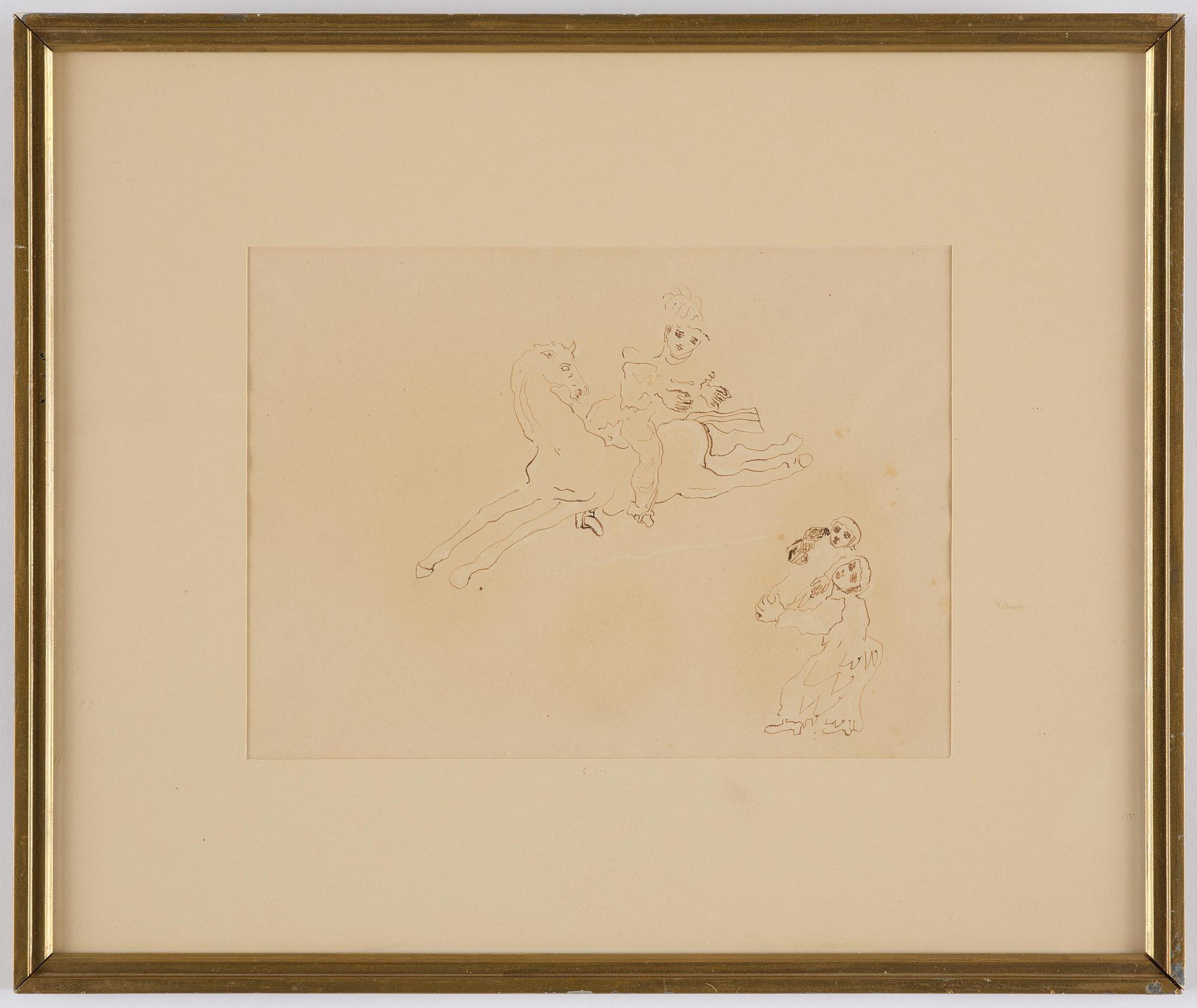 Carl Fredrik Hill, Rider in front of two figures.