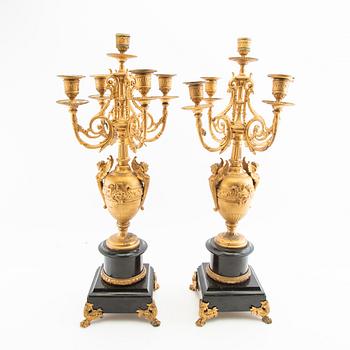 Candelabra, a pair, Neo-Renaissance, 20th century.