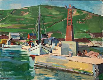 Gerhard Wihlborg, Harbour view from Kåseberga.