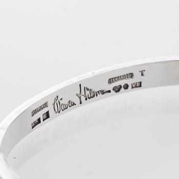 ARMRING, Wiwen Nilsson, Lund, 1947. Sterlingsilver med bergkristaller.