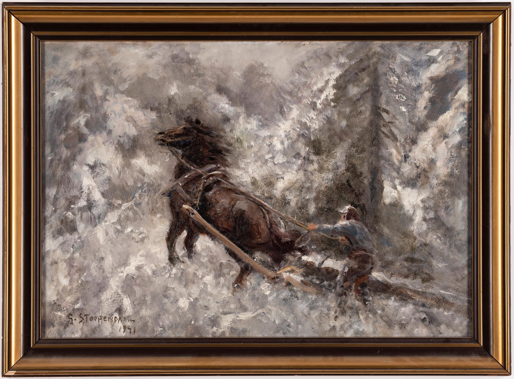 GEORG STOOPENDAAL, oil on canvas, signed G. Stoopendaal and dated 1941.