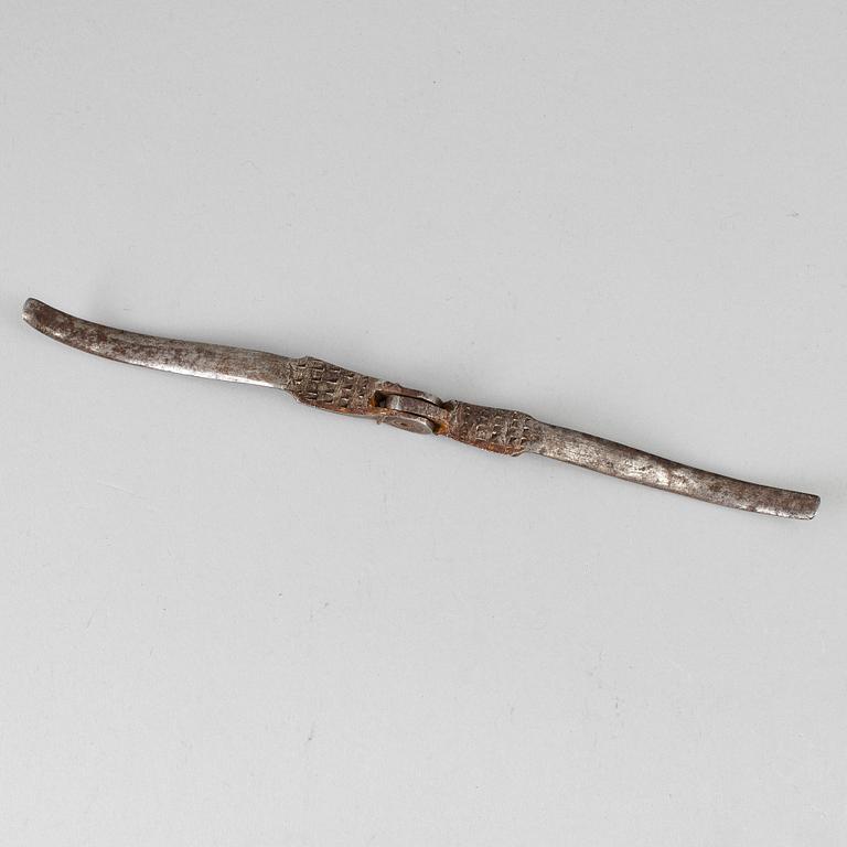 An English 18th century steel nut cracker.