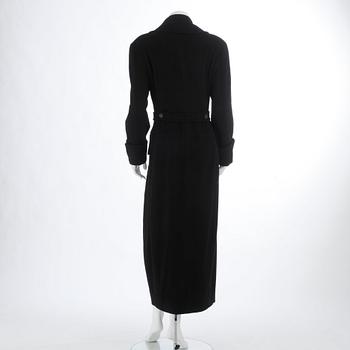 CHANEL, a black cashmere coat, size 40.