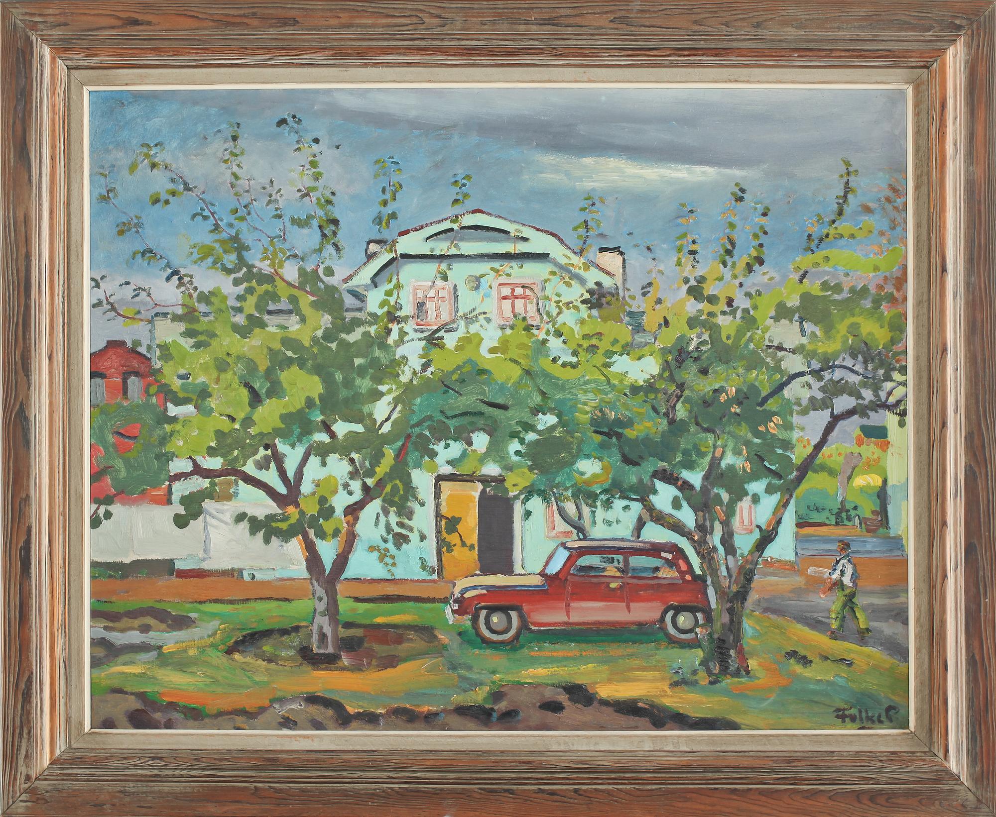 FOLKE PERSSON, olja på pannå, signerad.