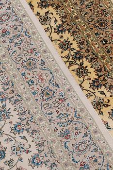 Matta, silke Keshan Signerad, ca 152 x 101 cm.