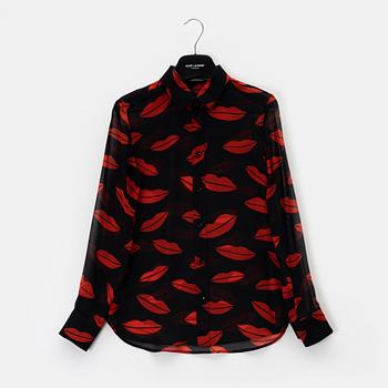 Saint Laurent, a silk blouse, size 36 cm.