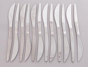 ILMARI TAPIOVAARA 1960s 122-piece Set of Polar Flatware for Hackman, Finland.