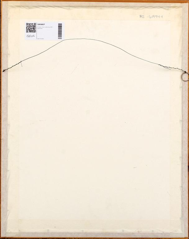 Anders Zorn, a signed etching from 1917.