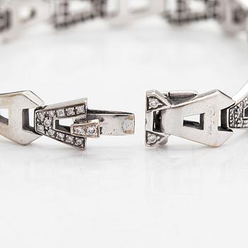 Asprey, Rannekoru, 18K valkokultaa ja timantteja n. 2.00 ct yhteensä.