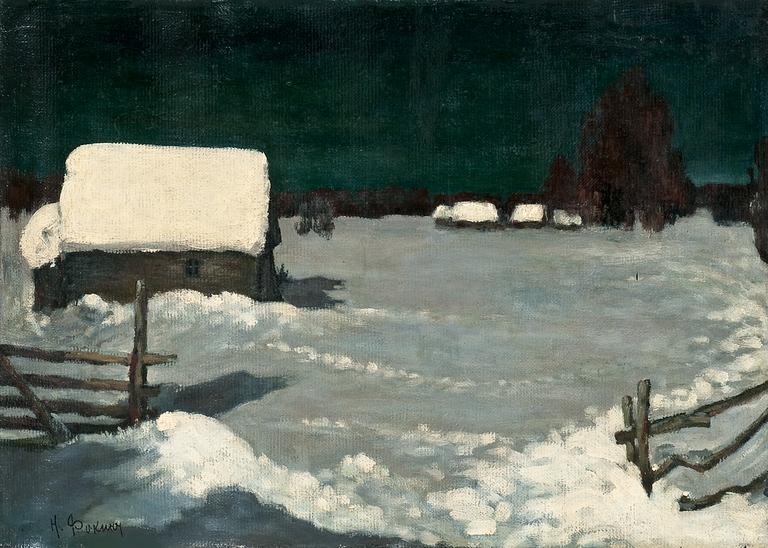 Nikolai Mihailovits Fokin, WINTER LANDSCAPE.