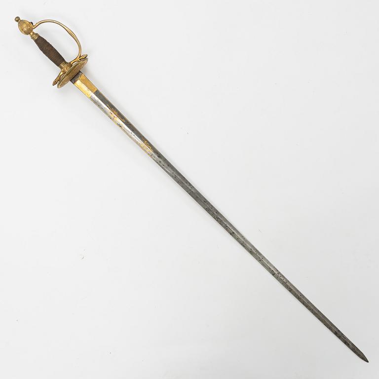 A Swedish infantry officers's small sword from around the year 1800.