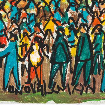 Uno Vallman, olja på duk, signerad och daterad 1981.