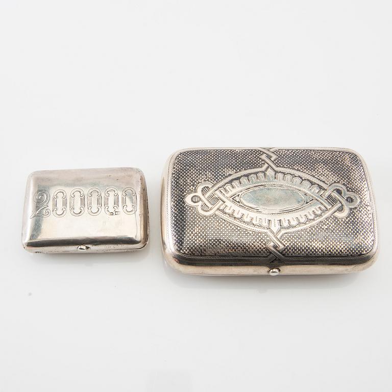 Boxes 2 pcs silver Moscow late 19th century.