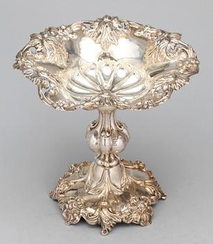 SKÅL PÅ FOT, silver, nyrokoko, 1871, Frans Holm, Vadstena. 270 gram.