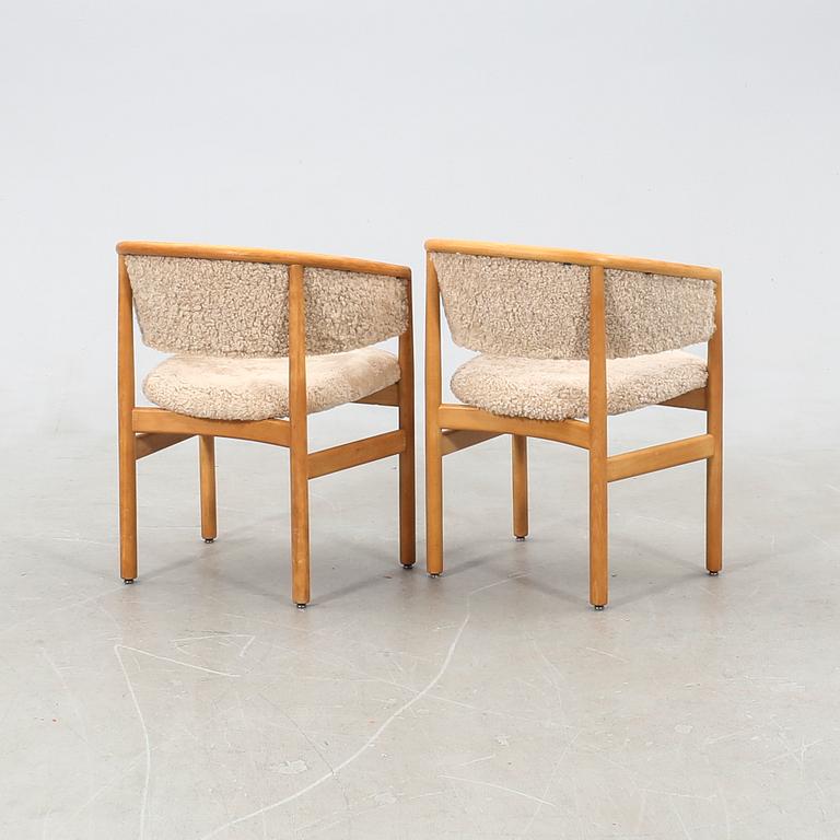 Armchairs, a pair from the late 20th century.