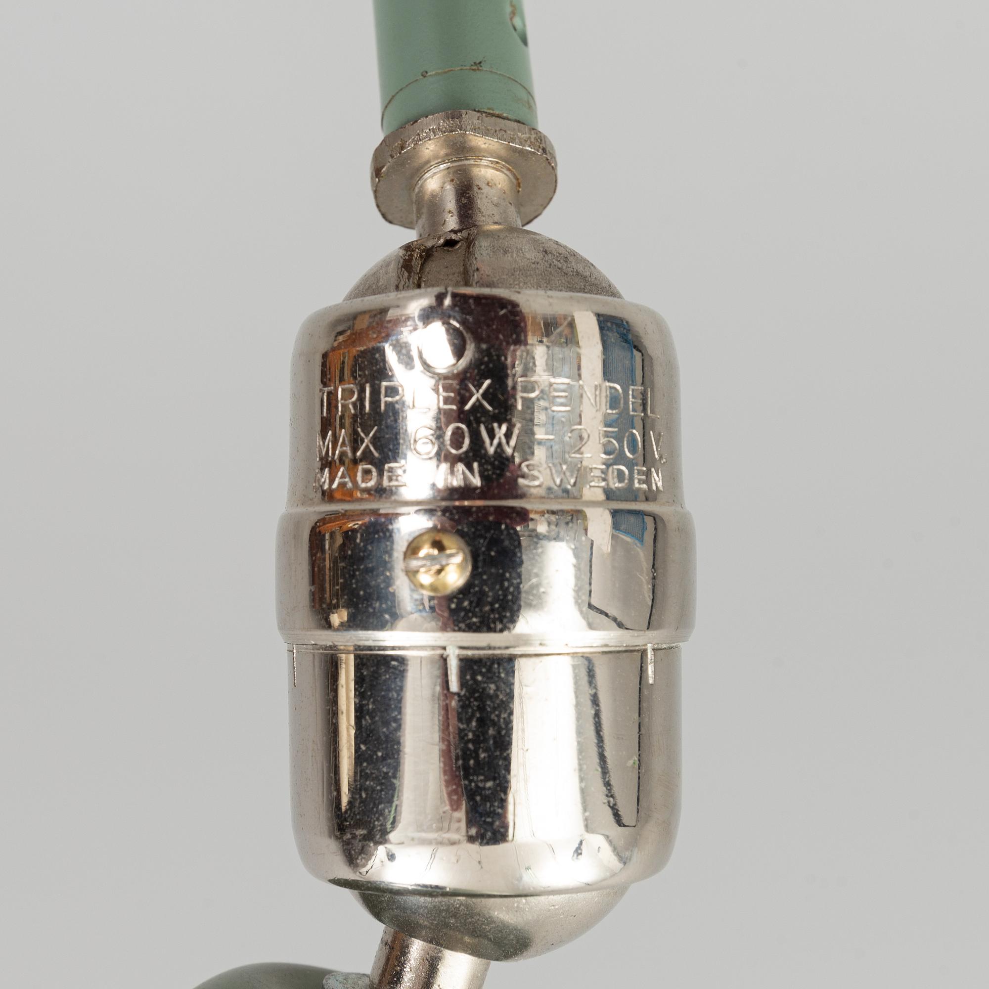 Johan Petter Johansson, a 'Triplex-Pendel' industrial lamp for Asea, mid 20th Century.