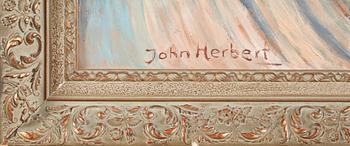 JOHN HERBERT, olja på pannå, sign.