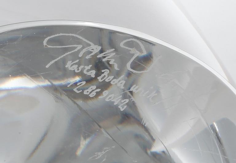 GÖRAN WÄRFF, skulptur, glas "profil", Kosta Boda, unik, signerad.