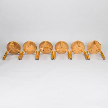 Alvar Aalto, a 1950's '82' table and six '66' stools for O.Y. Huonekalu-ja Rakennustyötehdas A.B.