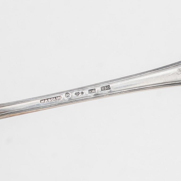 W.A. Bolin, Silver cutlery, 12 pieces, "Model C", Stockholm 1975.