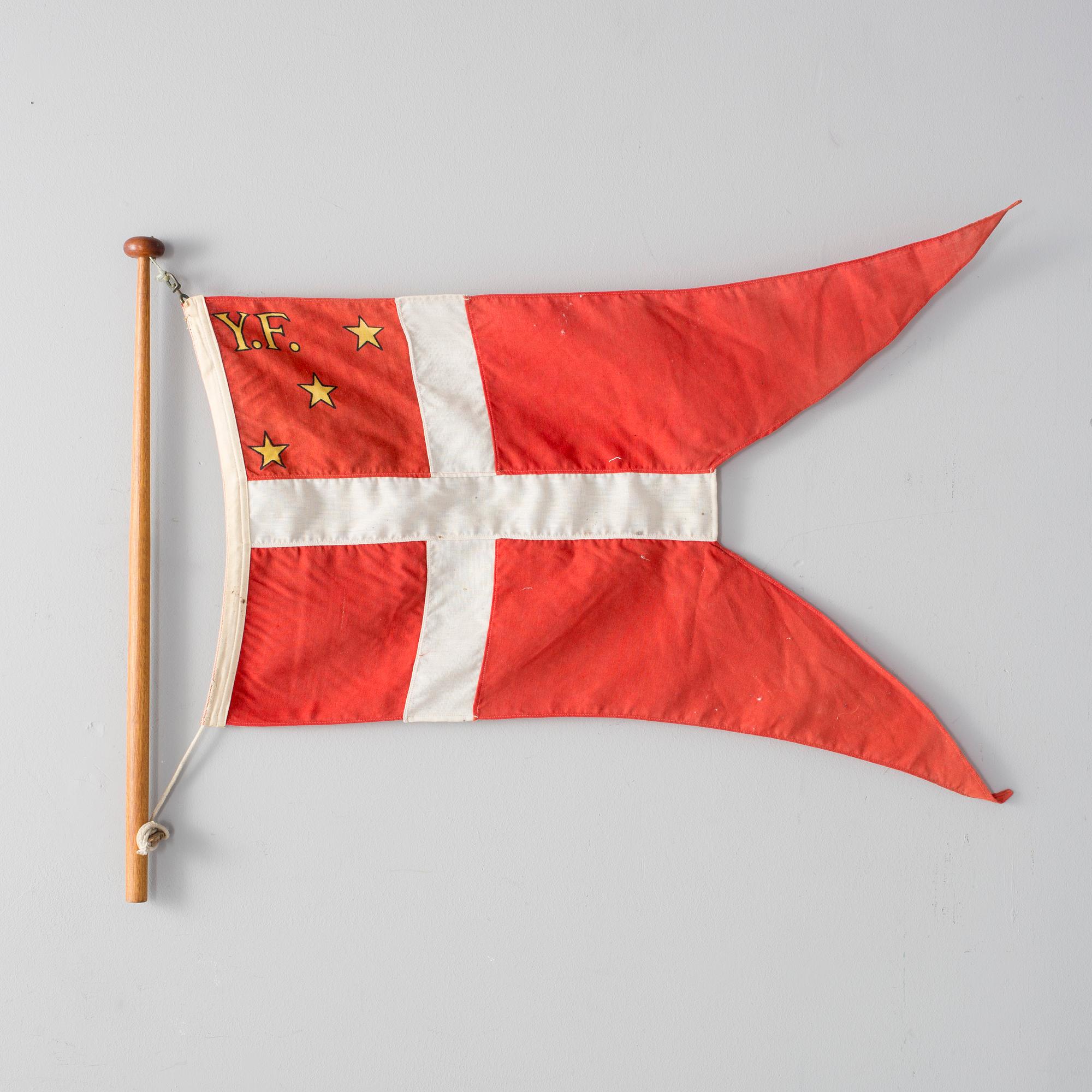 A second half of the 20th century Yacht Flag" from the Royal Danish Yacht Club.