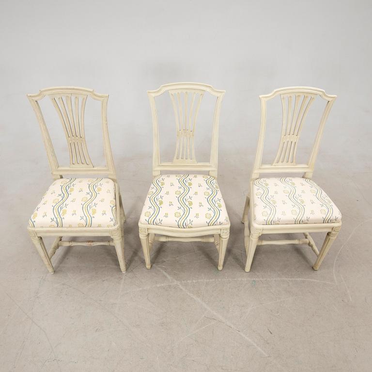 Chairs 7 pcs Gustavian Stockholm works signed Johan Hammarström (master in Stockholm 1794-1812).