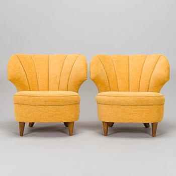 A pair of armchairs, mid-20th century.