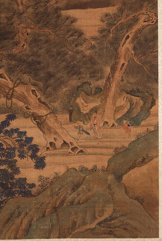 Yuan Jiang, after, Yuan Jiang, (Active 1690-1739), efter. Ink and colour on silk.